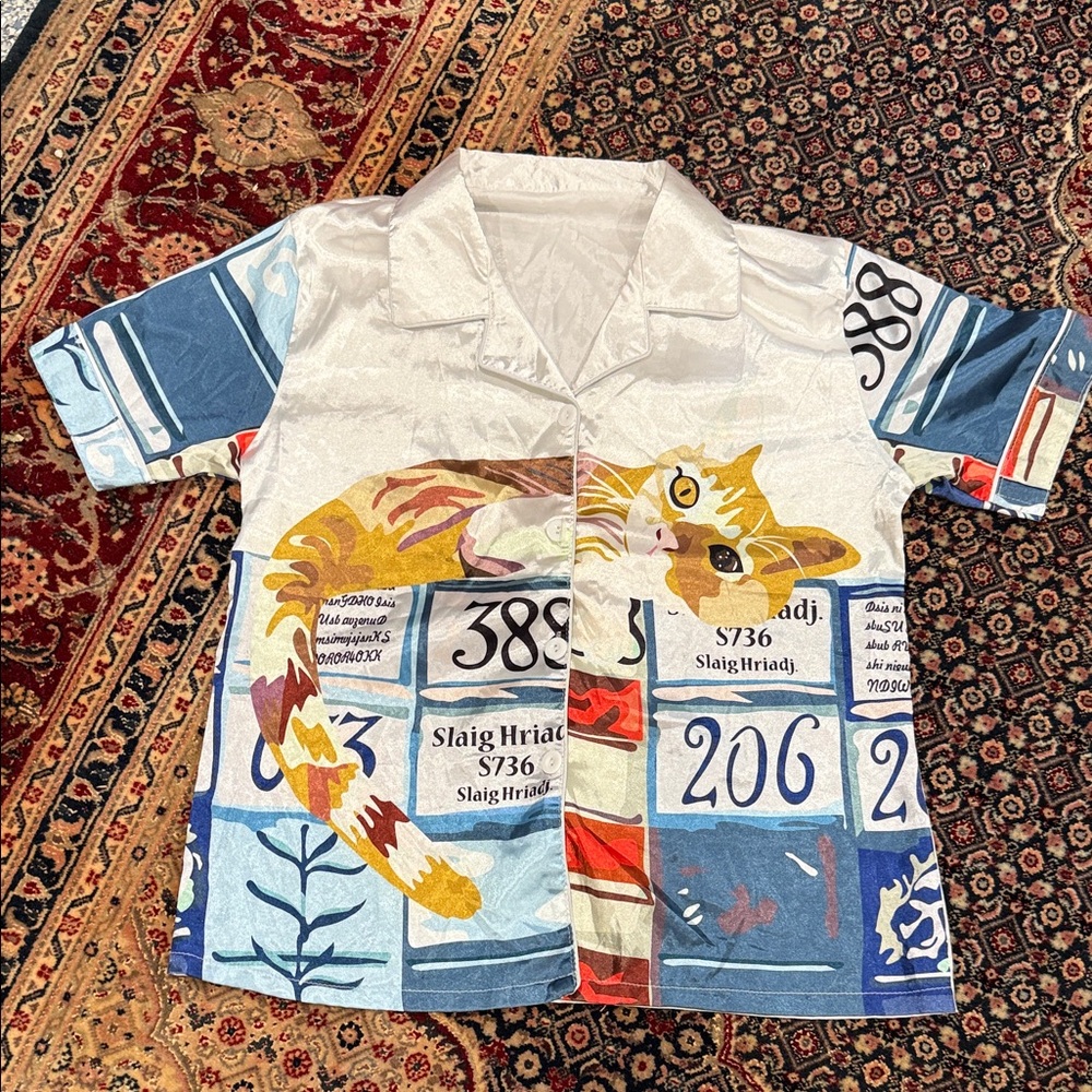 Colorful Graphic Short Sleeve Sleep Set